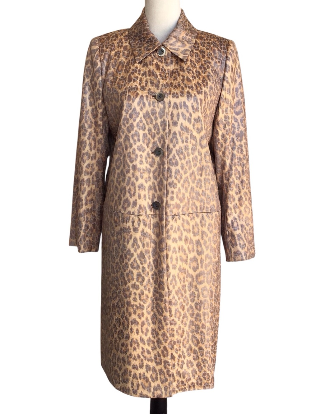 Darby Scott Leopard Print Topper Coat